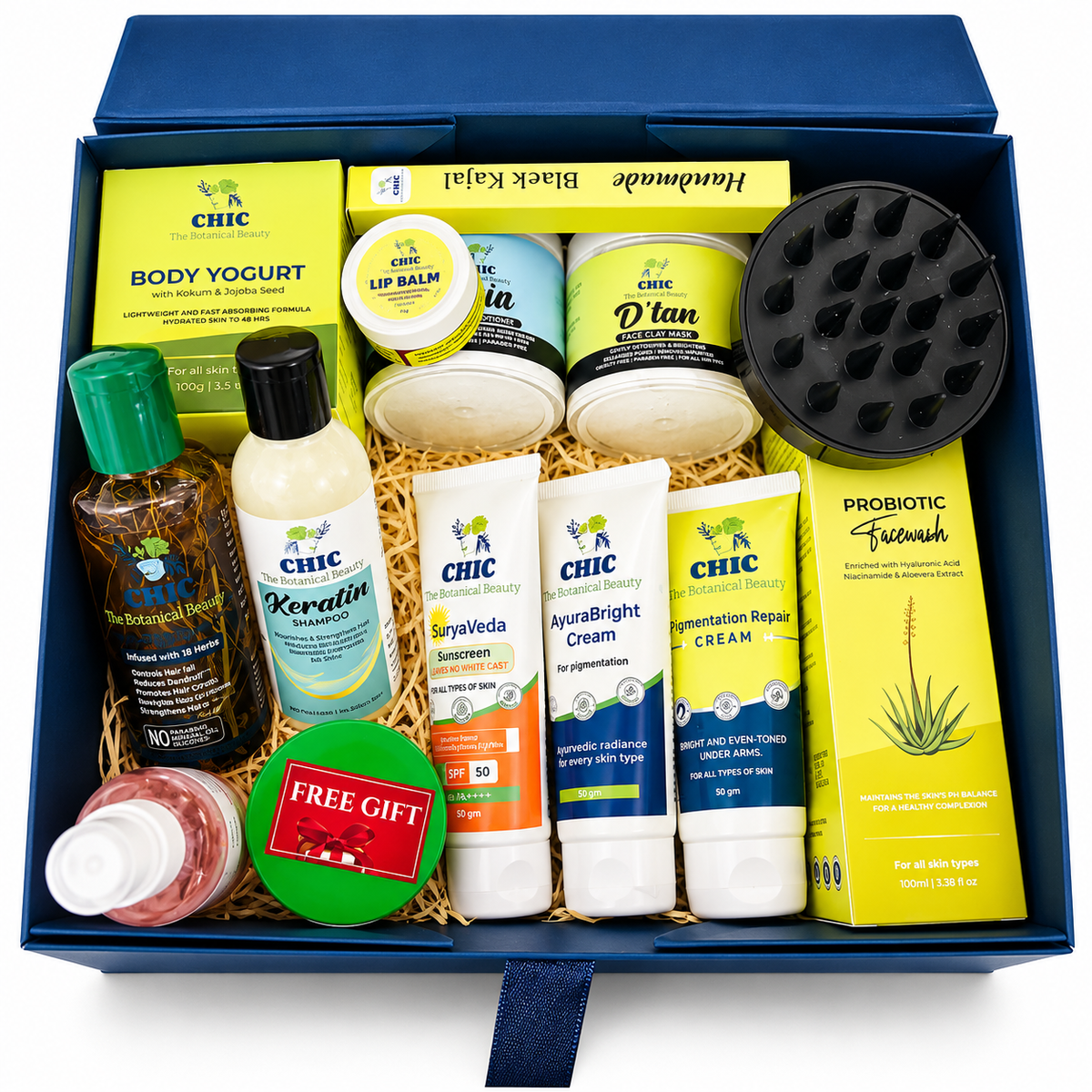 CHIC Luxury Beauty & Self-Care Hamper – 10-Piece Skincare, Haircare & Beauty Gift Set for Women