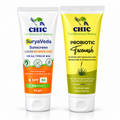 CHIC Suryaveda Sunscreen SPF 50 PA++++ & Probiotic Facewash Combo – Daily Sun Protection and Gentle Cleansing Skincare Set