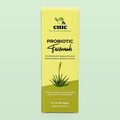 CHIC Probiotic Facewash 100ml | With Hyaluronic Acid, Niacinamide & Aloe Vera Extract | For All Skin Types