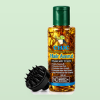 CHIC Hair Amrut Oil – Ayurvedic Herbal Hair Oil with Hair Massager (100 ml)  Infused with 18 Herbs | Visible Botanicals | Traditional Ayurvedic Hair Care Combo Hair Massager