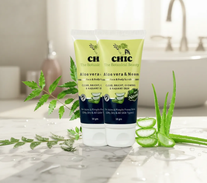 Aloe Vera And Neem Face And Body Scrub Pack Of 2