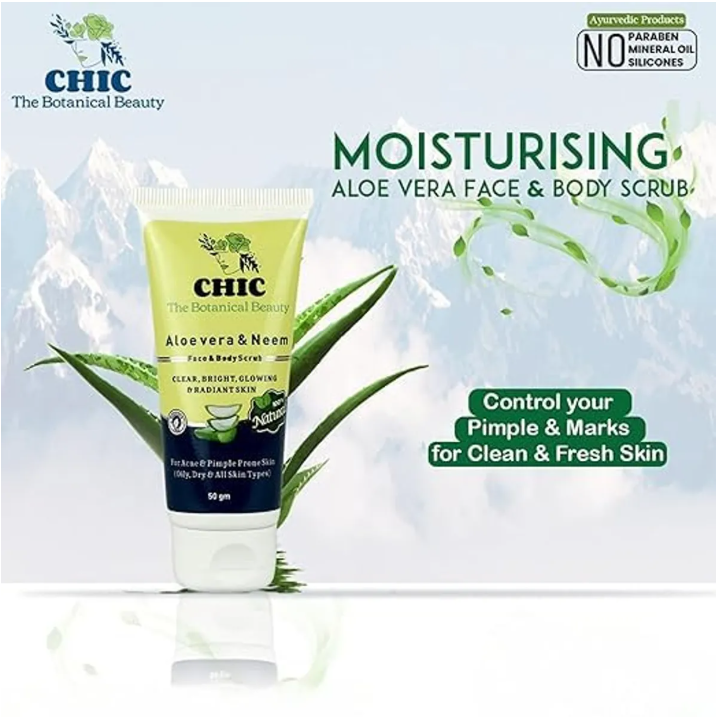 Aloe Vera And Neem Face And Body Scrub